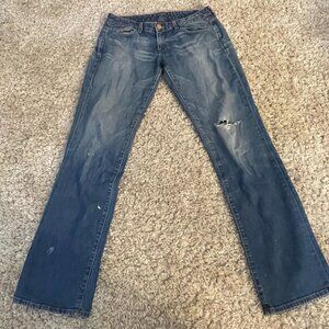 A|X Armani Exchange Bootcut Jeans 6 Long Y2K Distressed